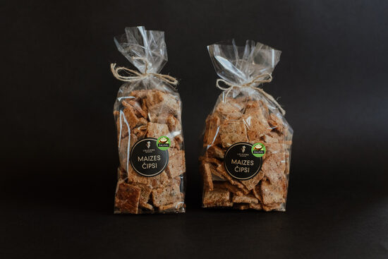 Maizes čipsi ar LOCIŅU un skābā krējuma garšu